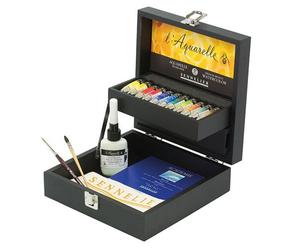 Aquarelle Extra,Fine Au Miel Coffret Bois Noir 11 Tubes 10 Ml