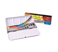 Aquarelle extra-fine - Sennelier - 18 demi-godets - Palette intégrée - Boite métal robuste - Fabriqué en France