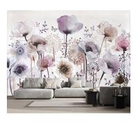 Aquarelle Florale Abstraite 310x250cm Papier Peint Intissé 3D Tapisserie Peinture Murale Chambre Salon Panoramique Papier Peint