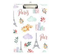 Aquarelle Paris Pastel, porte-bloc artistique avec clip en métal discret pour salles de classe, restaurants, école
