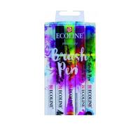 Aquarelle Peinture Crayons Avec Ecoline Pointe Du Pinceau Set (5pcs) De Base + Blender, Royal Talens, Permanente, Les Marqueurs, Les Marqueurs, Des Fournitures D'art