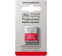 Winsor & Newton Aquarelle professionnelle extra-fine 1/2 godet rouge cadmium foncé