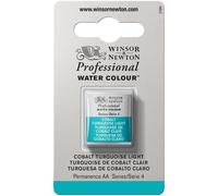 Winsor & Newton – Aquarelle Professionnelle Extra-Fine – Qualité archive – 1/2 godet – Turquoise de Cobalt Clair