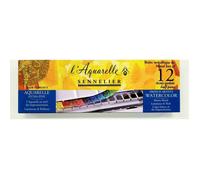 Aquarelle - SENNELIER - 12 1/2 godets - Extra-fine - Au miel - Mixte
