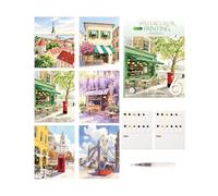 Aquarelle Set 12 Couleurs Professionnel Carnet Portable avec Pinceau