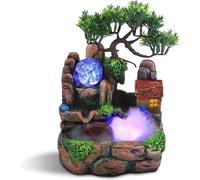 Aquarium de jardin en plastique avec fontaine et éclairage, effet cascade et brume, pour l'intérieur et l'extérieur