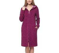 Aquarti Peignoir Femme à Capuche | Peignoir avec Fermeture éclair, Robe de Chambre