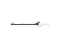 AQUAUNO Bonde de baignoire doré avec vanne Push-Open - Siphon pré-monté, universel pour toute baignoire, bouchon 85 mm, filetage de raccordement G1 1/2, nettoyage par le haut