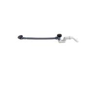 AQUAUNO Bonde de baignoire noire avec valve push-open - Siphon pré-monté, universel pour toute baignoire, bouchon 85 mm, filetage de raccordement G1 1/2, nettoyage par le haut