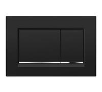AQUAUNO Plaque de Commande WC Noir Mat - Double Chasse Éco - Compatible Geberit Sigma - Boutons Rectangulaires - Design Élégant - ABS Anti-Traces et Facile à Nettoyer