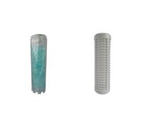 AQUAWATER - 104993 - Cartouche Cristaux silicophosphates - Taille STD 10" - Durée 12 mois & AQUAWATER - 104986 - Cartouche de filtration Nylon lavable 50µ - Pour bol de taille standard 10"