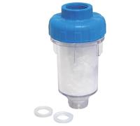 AQUAWATER - Mini Filtre Anti-calcaire 107272 pour Machine à Laver - Rechargeable Polyphosphate - Raccordement Mâle/Femelle 3/4'' - Protection Anti-Tartre Appareil et Linge - Bleu