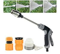 Aquoxis Nettoyeur Haute Pression, Buse à Eau Haute Pression Lance, Pistolet à Eau de Lavage de Voiture en Alliage et 3 Interfaces en Plastique, Pressure Washer Rotatif à 360°, pour Terrasse, Voiture