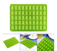 aqxreight 50 Gummy Maker Cavity Bear Mold Nouveauté Silicone Chocolat Bonbons Glace Nouveau Plateau XL jusqu'à 475 Chaleur Fahrenheit Chocolat FDA Silicone Super Doux et Durable Premium Gratuit