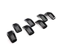 aqxreight 7 Pièces de Couverture de Calandre ABS Peintes en Noir Brillant de Remplacement pour Cherokee 2014-2018 Style Brillant et Votre Tout Nouveau Remplacera l'ABS 1 Couverture de Calandre de