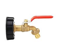 aqxreight Adaptateur IBC Raccord de Valve en Laiton 3/4 Po avec Filetage Grossier S60X6 pour Réservoir de 275 330 Gallons, Raccord de Tuyau d'arrosage, Utilisation Industrielle et Agricole