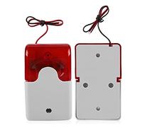aqxreight Alarme de Sirène Stroboscopique Filaire 12 V avec Son de 110 DB et Flash LED pour Système de sécurité Ignifuge ABS d'usine