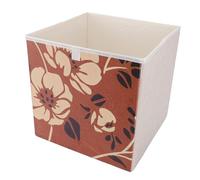 aqxreight Boîte de Rangement Pliable, 30 X 30 Cm, Bac de Rangement avec Cuir PU et Lin en Coton, pour Vêtements, Couvertures, Livres dans le Placard, le Bureau, la Chambre à Coucher