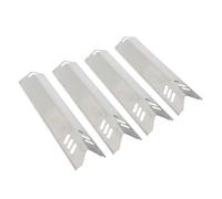 aqxreight Bouclier de Plaques Chauffantes de Gril en Acier Inoxydable, Couvercles de Four et Plaques de Déflecteur de Gril à Gaz pour Barbecue pour Une Répartition Uniforme de la Chaleur 4 Pièces