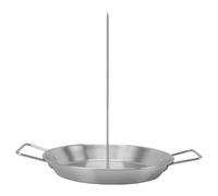 aqxreight Brochette Verticale en Acier Inoxydable, Support à Broche Verticale, 3 Pointes, Fumoir, Four, Grill, Brochettes, Viandes