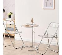 aqxreight C Table Basse en Verre Transparent en Forme de Coiffure en Acier Simple de canapé Domestique Simple Table d'appoint Gris comprimé de café en Verre Gris comprimé de café en Forme