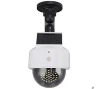 aqxreight Caméra Factice Solaire de sécurité Extérieure, Caméras de Surveillance Simulées à énergie Solaire avec Lumière LED Rouge