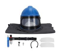 aqxreight Casque de Sablage, Entrée 1/4 Pouces, Filetage 13mm, Alimentation en Air Sûre, Capot de Sablage avec Thermostat pour Pulvérisation, Découpe, Nettoyage de Peinture