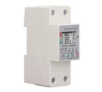 aqxreight Commutateur de Compteur d'énergie Intelligent WiFi pour Disjoncteur d'énergie Protecteur Multifonction avec Mesure AC85-300V 63A Affichage Réel Liaison 'état de Tension électrique