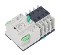 aqxreight Commutateur de Transfert Automatique à Double Puissance 4P ATS Sélecteur électrique 35 Mm Commutateur de Montage sur Rail AC220V 100A Puissance Commutation Facile et Alimentation Largement
