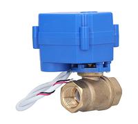 aqxreight DC12V Motorized Brass Valve 1/2 Inch DN15 Fast Acting | Ouverture et fermeture rapides en 3 à 5 secondes, interrupteur de fin de course à économie d\'énergie, câblage à polarité