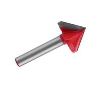 aqxreight Fraise à Bois à Rainure en V en Carbure de Tungstène avec Lame en Acier de Haute qualité, Arbre de 6 Mm pour Outils de Travail du Bois CNC et Manuels (6*22mm*90°)