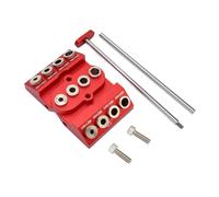 aqxreight Guide de Perçage coudé 30 45 90, Gabarit de Perçage Multi-angle pour le Travail du Bois avec Manchons en Acier, Alliage d'aluminium anodisé CNC pour le dans les Poteaux et les