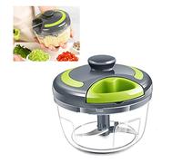 aqxreight Hachoir à Ail Portable Mini Hachoir Manuel 500 Ml Gris avec Lame de Rechange Performance les Ingrédients de Cette Technologie la Nourriture Intelligente de EFFICACE Garantit l'Ail