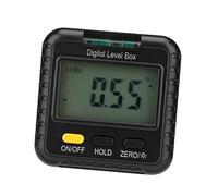 aqxreight Jauge d'angle Numérique, Mini Rapporteur Numérique à 360 Degrés, Inclinomètre, Cube d'angle Magnétique, Boîte de Niveau électronique avec écran LCD et Bulle Horizontale pour la (BLACK #-1)