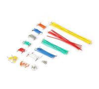 aqxreight Kit de 140 Fils de Raccordement pour Planche à Pain, 14 Longueurs de Câbles de Raccordement Préformés à Angle Droit avec Boîte de Rangement pour Projets électroniques de Prototypage
