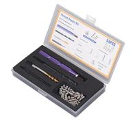 aqxreight Kit de Réparation de Filetage Métrique, Ensemble de 54 Pièces, Kit d'insertion de Réparation de Filetage en Acier Inoxydable 304 pour Acier Domestique, d'usure Robuste 304, Cet Outil