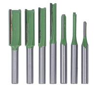 aqxreight Kit d'outils de Fraisage à Tige Ronde, 7 Pièces, pour une Précision du Travail du Bois et une Meilleure Toupie Droite BitRouter BitStraight Router Bit CutterRound Shank Straight