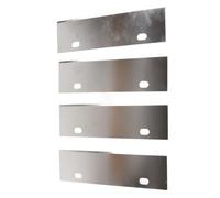 aqxreight Lames de Grattoir pour Gril en Acier Inoxydable, 4 Pièces, Lames de Rechange pour Le Nettoyage des Plaques de Barbecue, Antirouille et pour l'entretien des Grilles de Gril