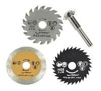 aqxreight Lames de Scie 3 Pièces avec Tige de 6 Mm pour Machines à Scie électriques, Diamètre d'alésage Intérieur de 11,1 Mm, Convient aux Machines de DéCoupe de Marbre, Scies à Main, Scies à Table