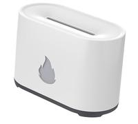 aqxreight Machine Portative Silencieuse d'humidificateur d'air de Diffuseur 'aromathérapie de Flamme de la Simulation 3D Ultrasonique pour le Blanc de Ménage de Bureau Créant l'apaisement (WHITE)
