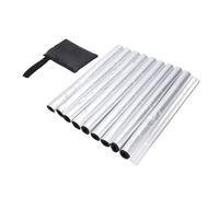 aqxreight Manchon de Tuyau D'isolation, Paquet de 10 Enveloppes de Tube en Mousse de Néoprène avec Feuille D'aluminium en Fibre de Verre, Diamètre Intérieur de 0,8 Pouces et Longueur de
