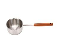 aqxreight Milk Boiling Pot, Heat Insulated Long Handle | Construction en acier inoxydable épaissie, conception à double bec verseur, idéale pour les sauces