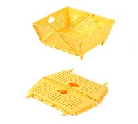 aqxreight Passoire Pliable en Plastique pour Fruits et Légumes, Panier de Vidange Pliable avec Pieds de Repos, Collations de Cuisine, également un Panier d'évier pour Stocker les Légumes (YELLOW)