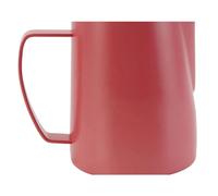 aqxreight Pichet à Mousse en Acier Inoxydable 304, 600ml, Mousseur à Lait Professionnel pour Latte Art, café, Tasse à Fleurs avec Bec Anti-déversement (Rouge rosé)