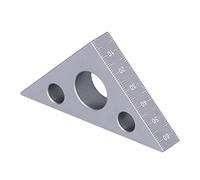 aqxreight Règle Triangulaire en Alliage d'aluminium épaissi 15Mm, Outil de Mesure de la Hauteur et de l'angle du Travail du Bois avec échelles Pouces/métriques Gravées