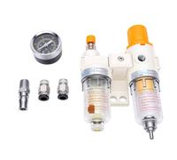 aqxreight Régulateur de Filtre à Air pour Changeur de Pneus, 8MPa, 1/4 Po | Séparateur Huile-eau, Corps en Alliage D'aluminium, Coupelle PC, Ouverture vers le Haut, Raccord de Tuyau de 8 Mm, Filetage