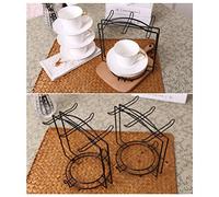 aqxreight Support de Tasse en Acier Inoxydable avec Support pour 6 Tasses | Égouttoir antirouille, base stable, conception compacte pour comptoir de cuisine, s\'adapte à l\'affichage de la table à