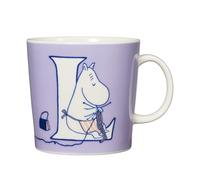 アラビア Arabia Mumin 1066896 Tasse ABC Lettre L en porcelaine blanche Dimensions : 12 x 9,4 cm Capacité : 0,4 l