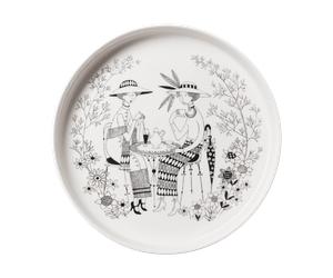 Arabia Plat à tarte Emilia Ø28 cm Noir-blanc