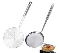 Araignée Cuisine Inox, 2 Pièces Passoire en Acier Inoxydable, Cuillère à Tamis, Multi-Functional Fine Tamis pour les Résidus de Filtre avec Filtre à Huile